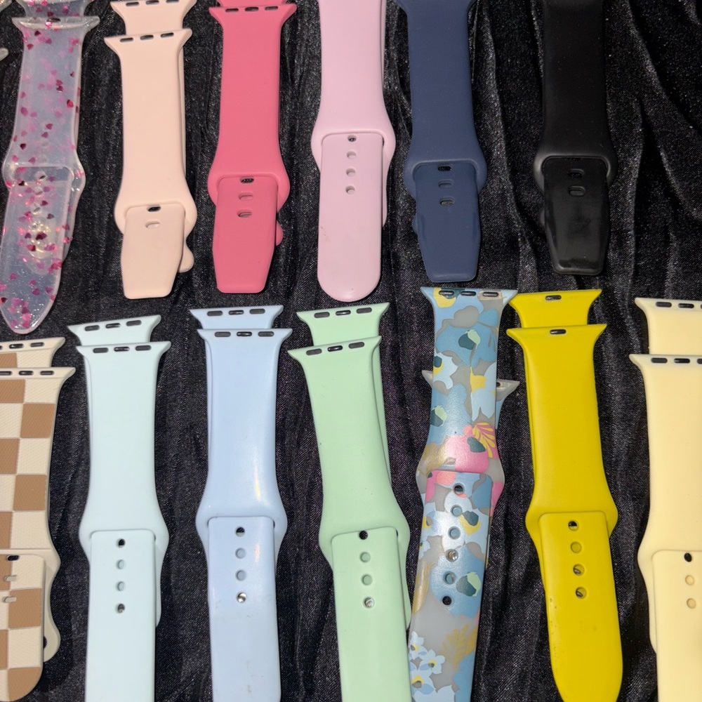 Apple Silicone and Designer Replacement Watch Bands - Mixed Colors - Picture 5 of 5